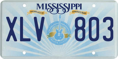 MS license plate XLV803
