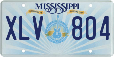MS license plate XLV804