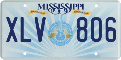 MS license plate XLV806