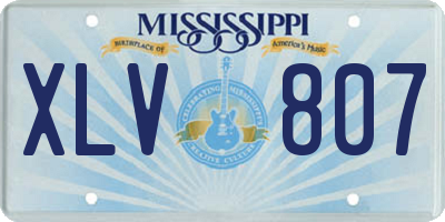 MS license plate XLV807