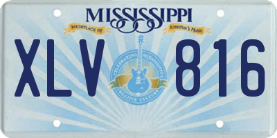 MS license plate XLV816