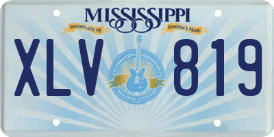 MS license plate XLV819