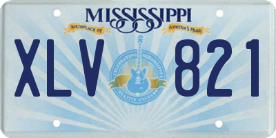 MS license plate XLV821