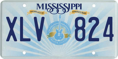 MS license plate XLV824