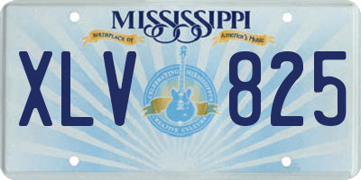 MS license plate XLV825