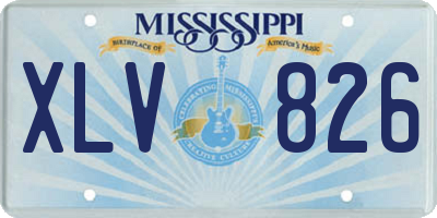 MS license plate XLV826