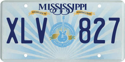 MS license plate XLV827