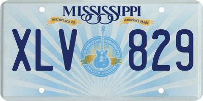 MS license plate XLV829