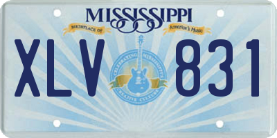MS license plate XLV831