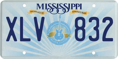 MS license plate XLV832