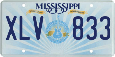 MS license plate XLV833