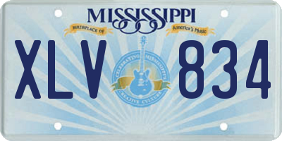 MS license plate XLV834