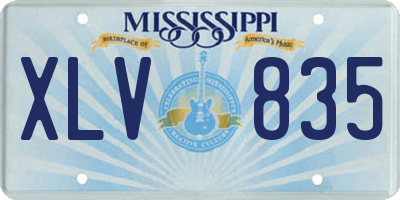MS license plate XLV835