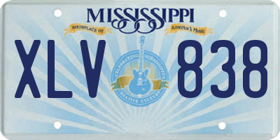 MS license plate XLV838