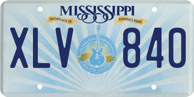 MS license plate XLV840