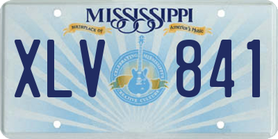 MS license plate XLV841