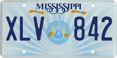 MS license plate XLV842