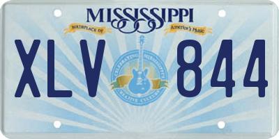 MS license plate XLV844