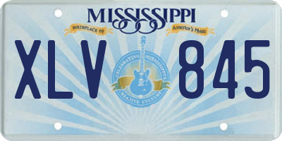 MS license plate XLV845