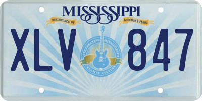 MS license plate XLV847
