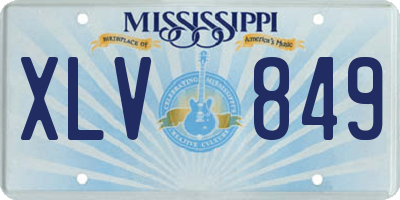 MS license plate XLV849