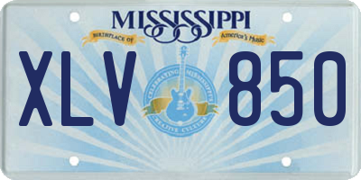 MS license plate XLV850