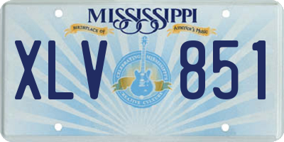 MS license plate XLV851