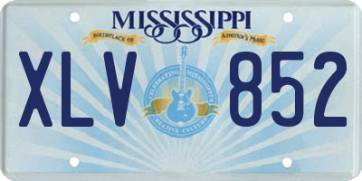 MS license plate XLV852