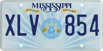 MS license plate XLV854