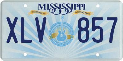 MS license plate XLV857