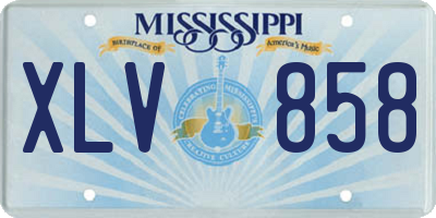 MS license plate XLV858