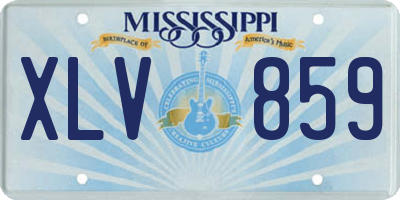 MS license plate XLV859