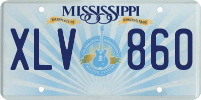 MS license plate XLV860