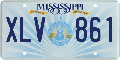 MS license plate XLV861