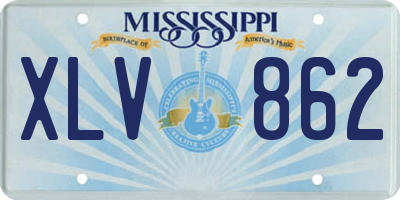 MS license plate XLV862