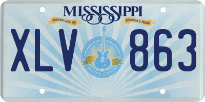 MS license plate XLV863