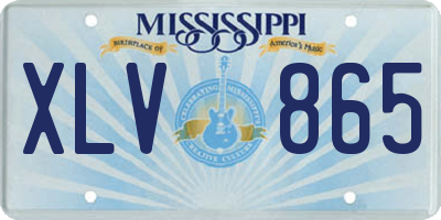 MS license plate XLV865