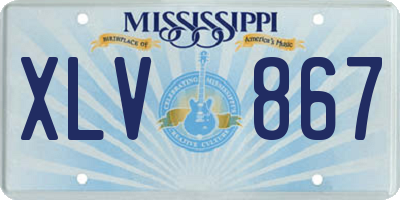 MS license plate XLV867