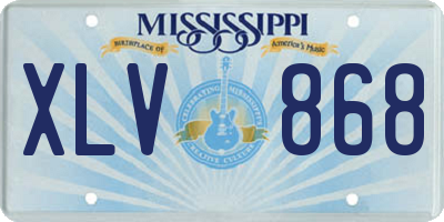 MS license plate XLV868