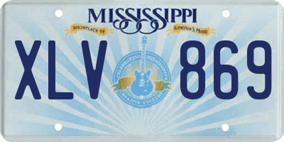 MS license plate XLV869
