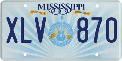 MS license plate XLV870