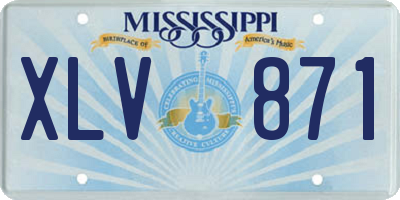 MS license plate XLV871