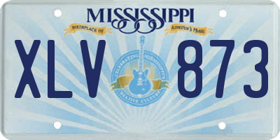 MS license plate XLV873