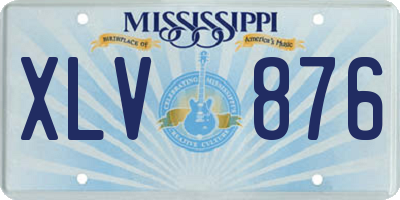 MS license plate XLV876