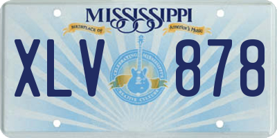 MS license plate XLV878
