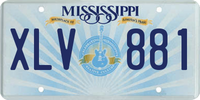 MS license plate XLV881
