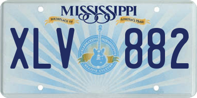 MS license plate XLV882