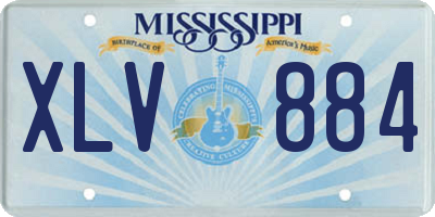 MS license plate XLV884