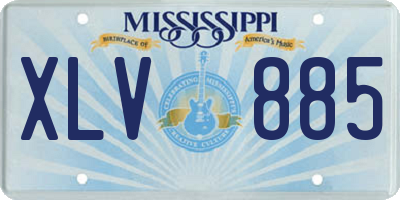 MS license plate XLV885
