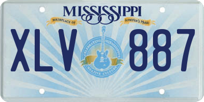 MS license plate XLV887